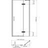 Душевая дверь в нишу WASSERKRAFT ALLER BLACK 10H05RBLACK 120 см